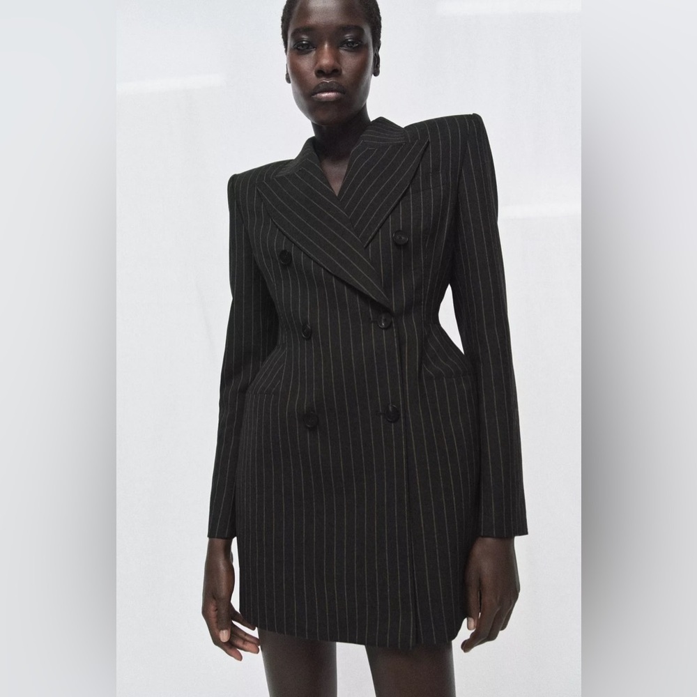 ZW COLLECTION PINSTRIPE BLAZER DRESS